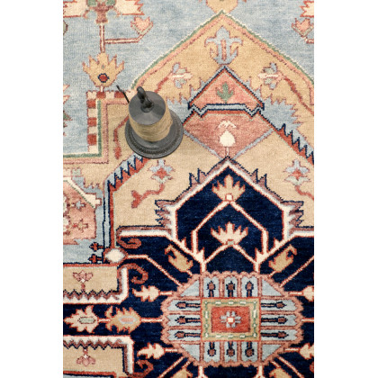 Pasargad Serapi Collection Hand-Knotted Wool Area Rug - L. Blue/Ivory, 117" x 120" (PB-10BLB 10x10)