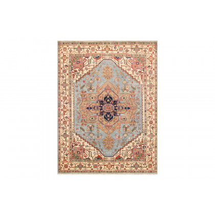 Pasargad - Serapi Collection Hand-Knotted Wool L.Blue Area Rug PB-10BLB
