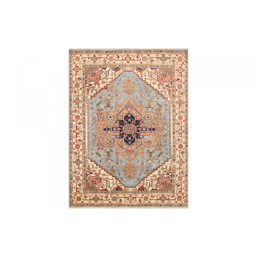 Pasargad - Serapi Collection Hand-Knotted Wool L.Blue Area Rug PB-10BLB