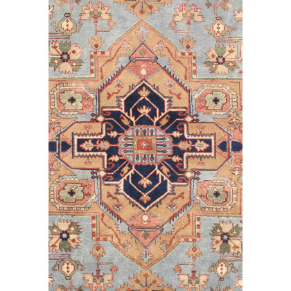 Pasargad - Serapi Collection Hand-Knotted Wool L.Blue Area Rug PB-10BLB