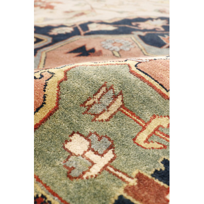 Pasargad Serapi Collection Hand-Knotted Lamb's Wool Area Rug - Ivory/Rust, 144" x 218" (PB-20 IVORY 12X18)