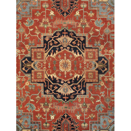 Pasargad - Serapi Collection Hand-Knotted Wool Rust Area Rug PB-5B
