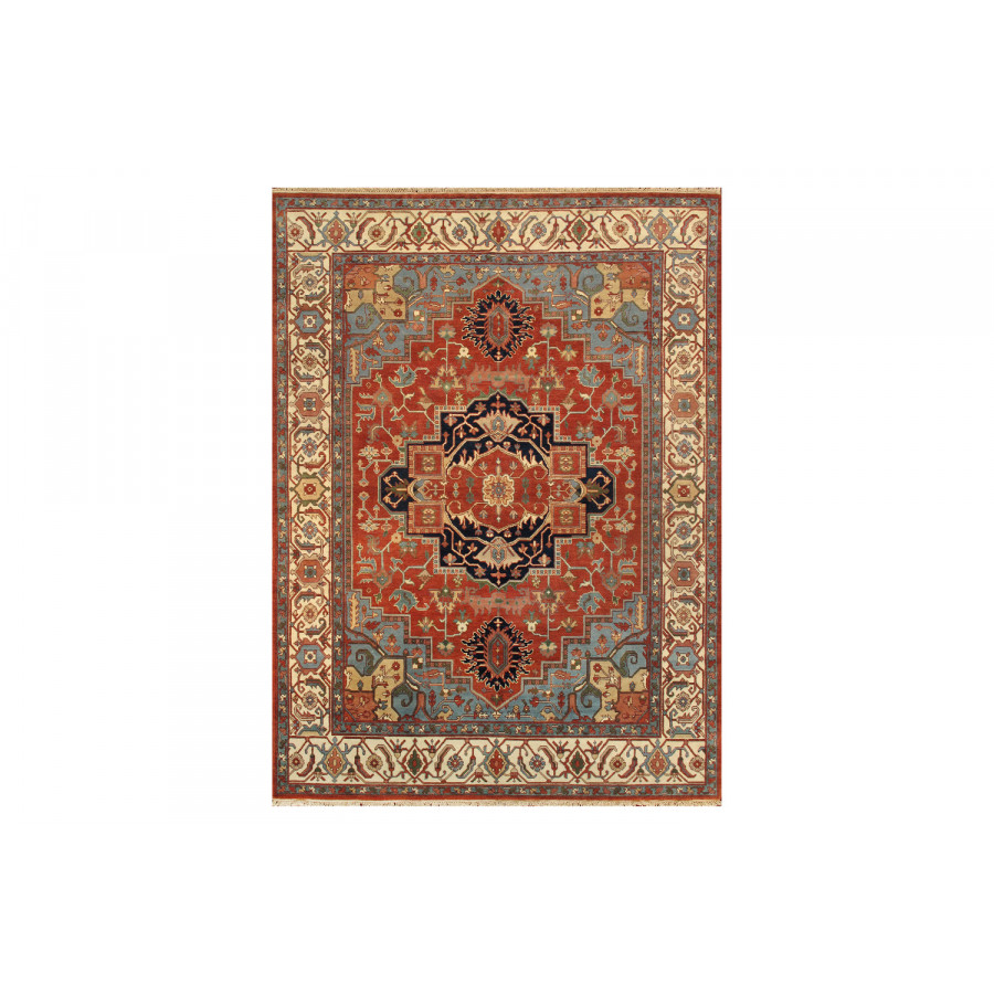 Pasargad Serapi Collection Hand-Knotted Wool Rust Area Rug (PB-5B 14X14) - 164'' x 167''