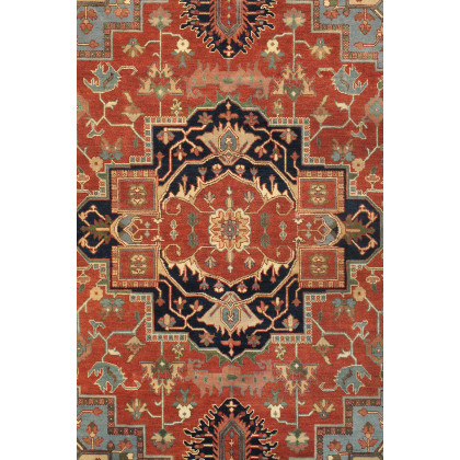 Pasargad Serapi Collection Hand-Knotted Wool Rust Area Rug (PB-5B 14X14) - 164'' x 167''
