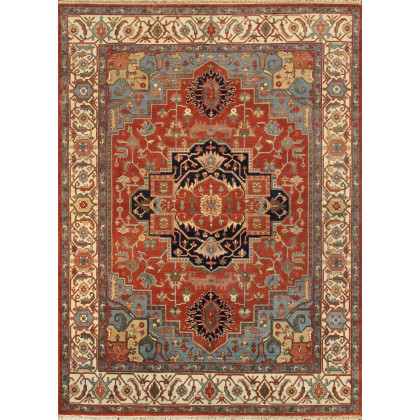 Pasargad - Serapi Collection Hand-Knotted Wool Rust Area Rug PB-5B