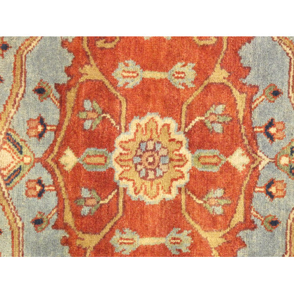 Pasargad - Serapi Collection Hand-Knotted Wool Area Rug in Rust/Navy, 96" x 122" (PB-5BN 8x10)