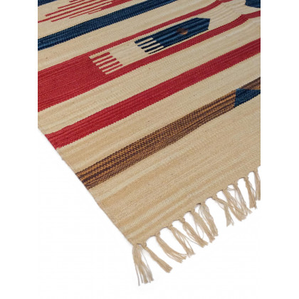 Pasargad Anatolian Collection Flat Weave Cotton Area Rug - Beige/Multi, 120" x 120" (pbb-04 10x10)