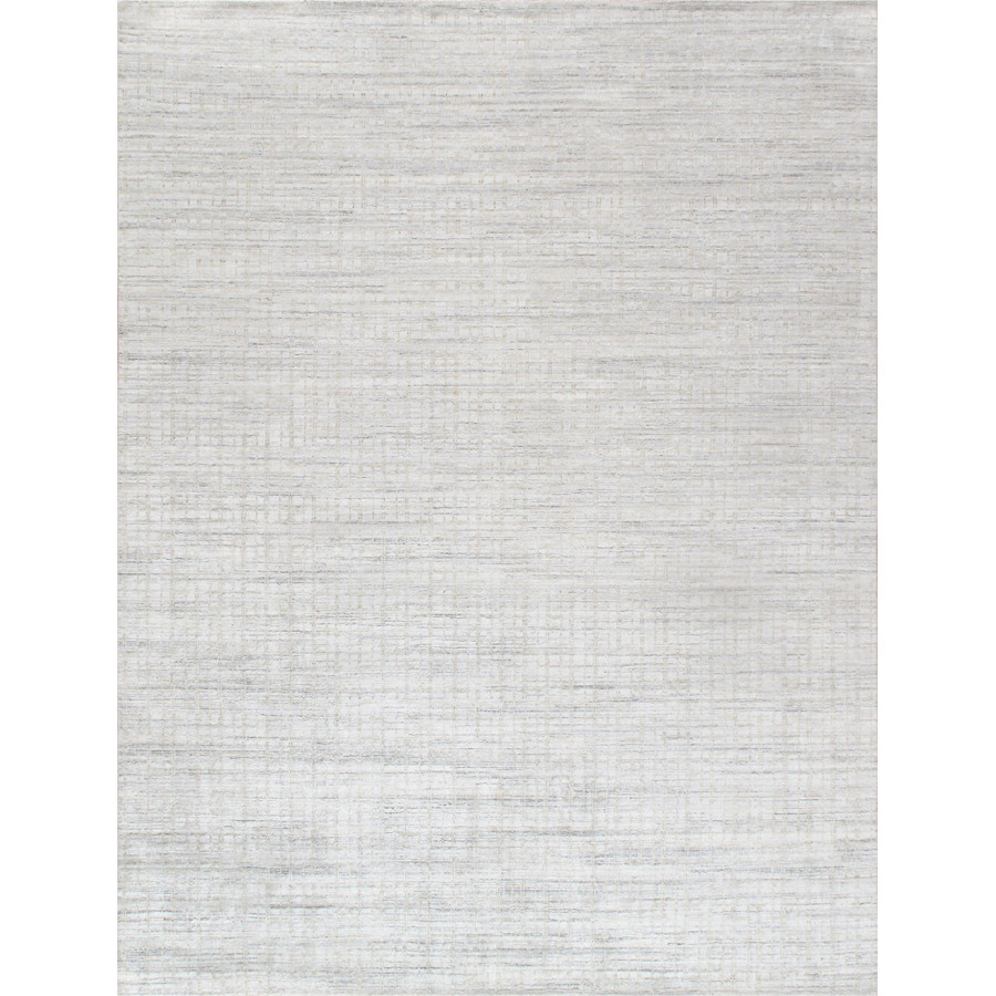 Pasargad - Slate Collection Hand-Loomed Ivory/Beige Bamboo Silk and Wool Area Rug PBFE-02