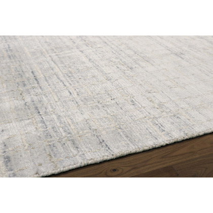 Pasargad Slate Collection Hand-Loomed Bamboo Silk/Wool Area Rug - Ivory/Beige, 96" x 120" (pbfe-02 8x10)