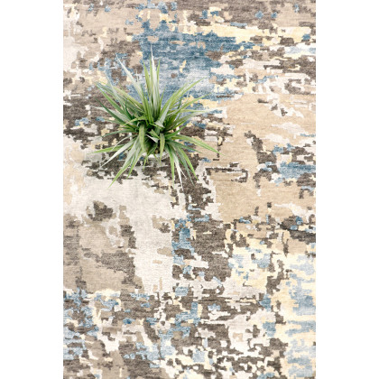 Pasargad - Modern Collection Hand-Knotted Silk and Wool Area Rug 108'' x 143'' (PBRN-36WH 9X12)