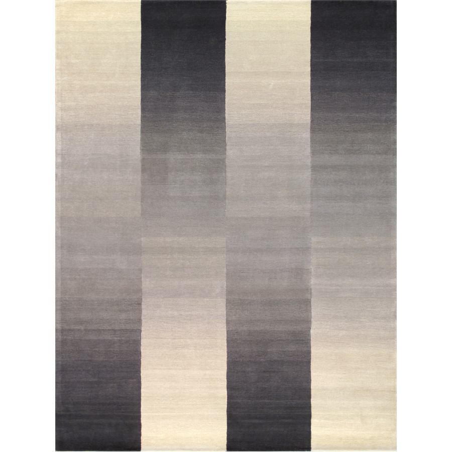 Pasargad - Rodeo Collection Hand-Tufted Silver/Ivory Bamboo Silk and Wool Area Rug PCC-01