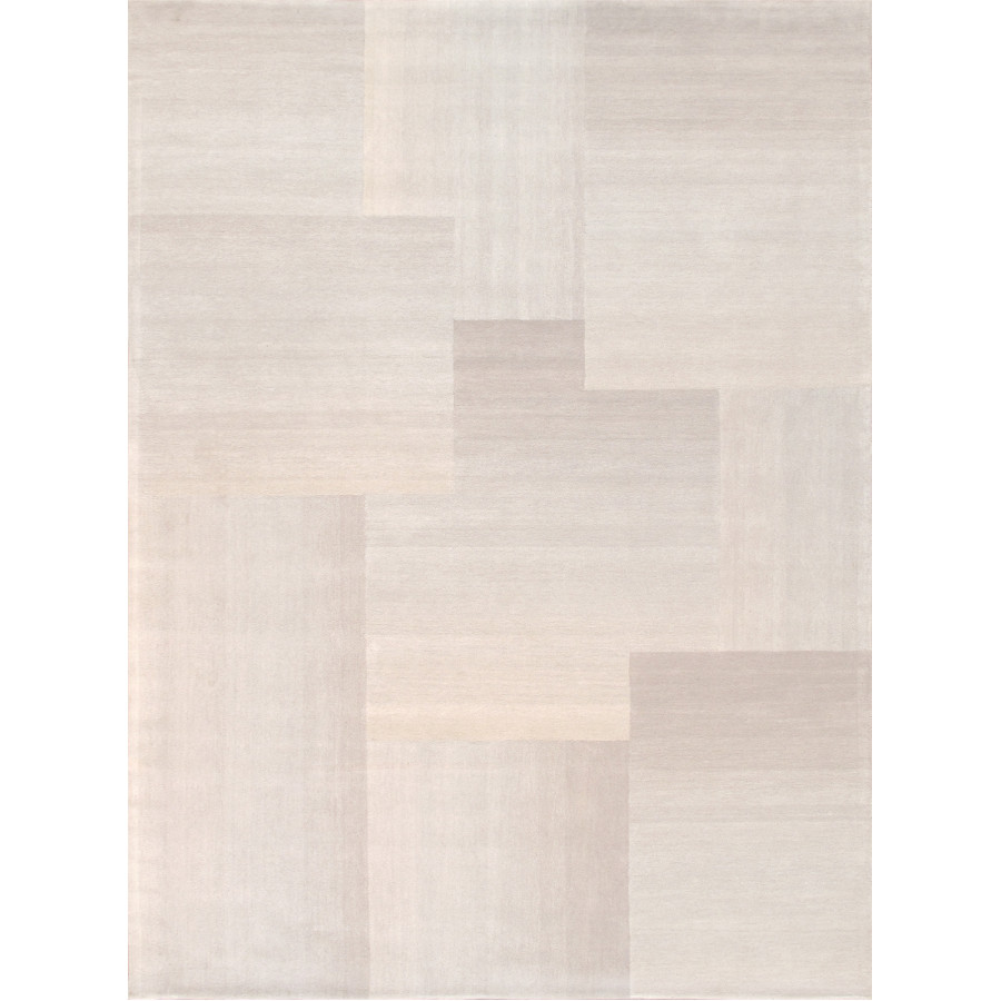 Pasargad - Rodeo Collection Hand-Tufted Bamboo Silk/Wool Area Rug in Silver/Blue, 117" x 165" (pcc-06 10x14)