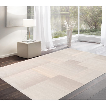 Pasargad - Rodeo Collection Hand-Tufted Bamboo Silk/Wool Area Rug in Silver/Blue, 117" x 165" (pcc-06 10x14)