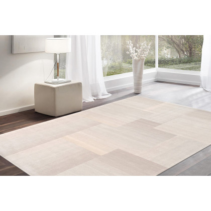 Pasargad Rodeo Collection Hand-Tufted Silver/Blue Bamboo Silk and Wool Area Rug (PCC-06 9X12) - 105'' x 141''