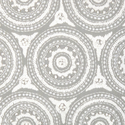 Pasargad - Naples Rectangular Pattern 1 Pillow in Gray/Ivory, Cotton/Bamboo Silk