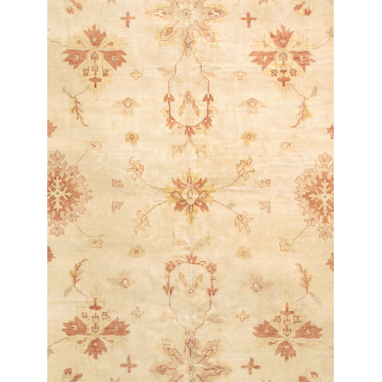 Pasargad - Oushak Collection Hand-Knotted Lamb's Wool Area Rug in Ivory, 141" x 179" (PD-1324 12X15)