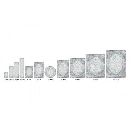 Pasargad Efes Design Power Loom Area Rug (PD-169B 4X6) - 48'' x 72''
