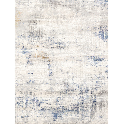 Pasargad Efes Collection Power Loom Polypropylene/Polyester Area Rug - L. Gray/L. Blue, 102" x 138" (pd-171b 9x12)