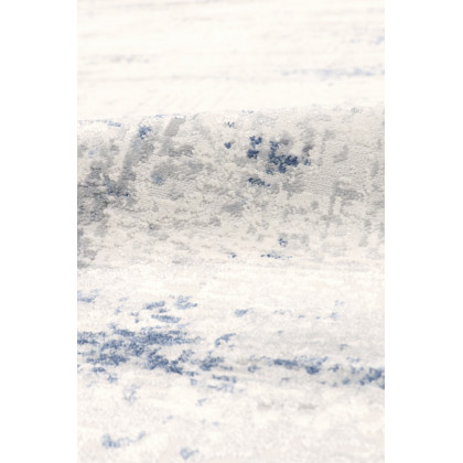 Pasargad Efes Collection Power Loom Polypropylene/Polyester Area Rug - L. Gray/L. Blue, 102" x 138" (pd-171b 9x12)