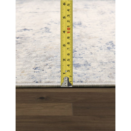 Pasargad Efes Collection Power Loom Polypropylene/Polyester Area Rug - L. Gray/L. Blue, 102" x 138" (pd-171b 9x12)