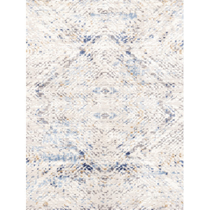 Pasargad Efes Collection Power Loom Polypropylene/Polyester Area Rug - L. Gray/L. Blue, 30" x 120" (pd-189b 2.6x10)