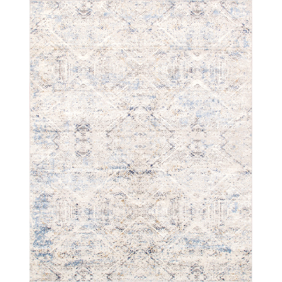 Pasargad Efes Collection Power Loom Polypropylene/Polyester Area Rug - L. Gray/L. Blue, 93" x 117" (pd-189b 8x10)