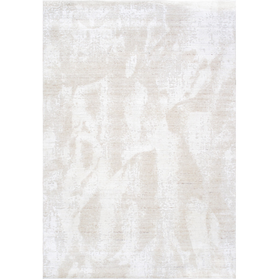 Pasargad - Amari Collection Hand-Loomed Bamboo Silk/Wool Area Rug in Ivory/Beige, 64" x 92" (PDC-133 5x8)