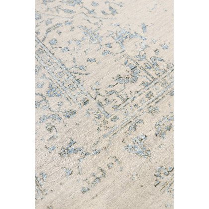 Pasargad - Transitional Collection Hand-Knotted Bamboo Silk/Wool Area Rug in Silver/L. Blue, 71" x 108" (pdc-245 6x9)