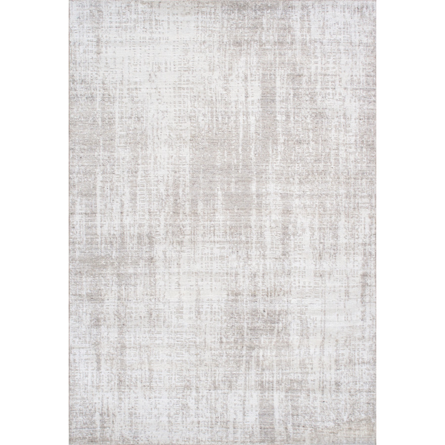Pasargad - Amari Collection Hand-Loomed Bamboo Silk/Wool Area Rug in Taupe/Ivory, 63" x 92" (PDC-38T 5x8)