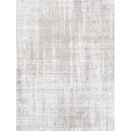 Pasargad - Amari Collection Hand-Loomed Bamboo Silk/Wool Area Rug in Taupe/Ivory, 63" x 92" (PDC-38T 5x8)