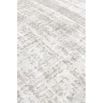 Pasargad - Amari Collection Hand-Loomed Bamboo Silk/Wool Area Rug in Taupe/Ivory, 63" x 92" (PDC-38T 5x8)