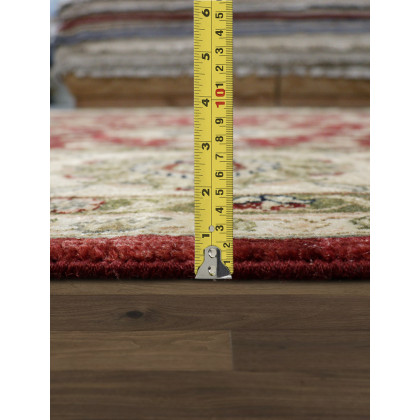 Pasargad - Agra Collection Hand-Knotted Lamb's Wool Area Rug in Red/Beige, 116" x 159" (PDC-504 10X13)