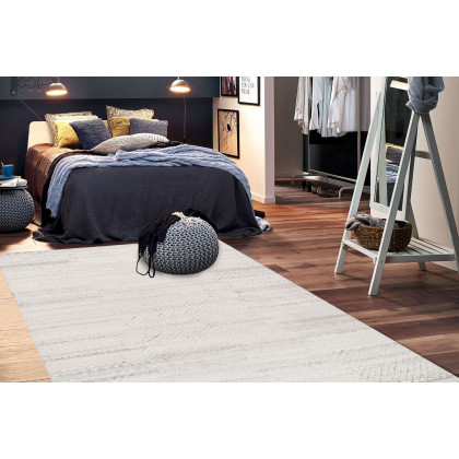 Pasargad Vogue Collection Hand-Knotted Ivory/Silver Wool Area Rug (PDR-2 10X14) - 120'' x 166''