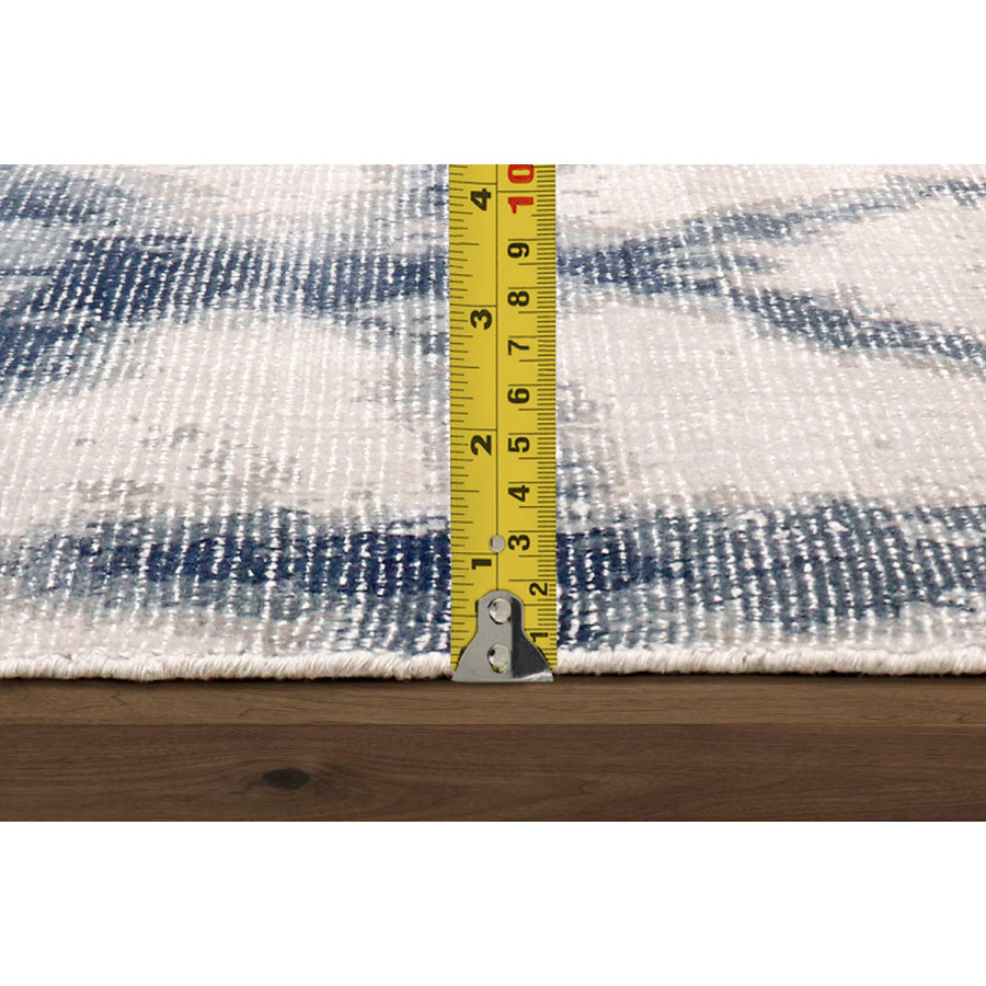 Pasargad - Shibori Collection Hand-Loomed Silver/Blue Bamboo Silk and Wool Area Rug PEL-12