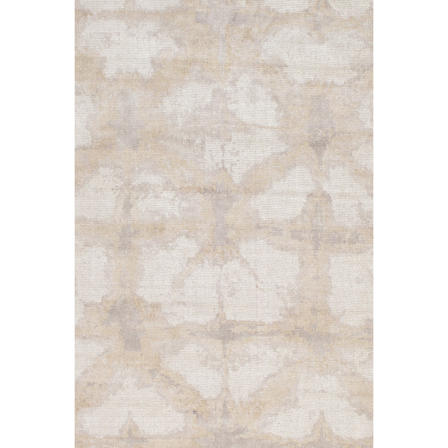 Pasargad - Shibori Collection Hand-Loomed Ivory/L. Gold Bamboo Silk and Wool Area Rug PEL-14