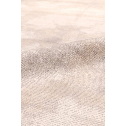 Pasargad Shibori Collection Hand-Loomed Ivory/L. Gold Bamboo Silk and Wool Area Rug (PEL-14 8X10) - 96'' x 120''