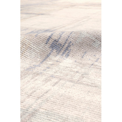 Pasargad Modern Collection Hand-Loomed Bamboo Silk/Wool Area Rug - Ivory/Blue, 120" x 168" (PEL-17 10X14)