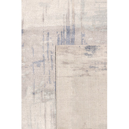 Pasargad Modern Collection Hand-Loomed Bamboo Silk/Wool Area Rug - Ivory/Blue, 120" x 168" (PEL-17 10X14)