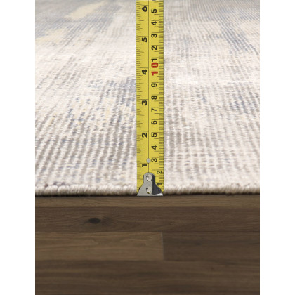 Pasargad Modern Collection Hand-Loomed Bamboo Silk/Wool Area Rug - Ivory/Gold, 96" x 120" (PEL-46 8X10)