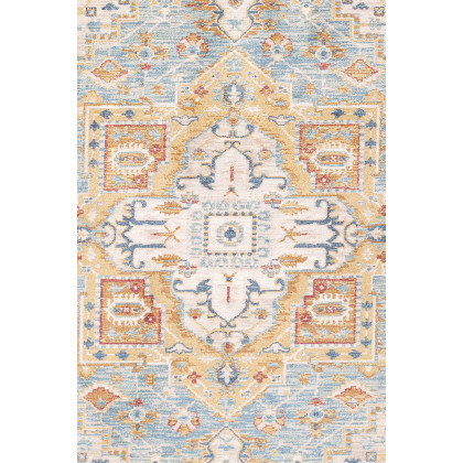 Pasargad Heritage Collection Power Loom L Blue and Ivory Area Rug (PFH-02 2.06X10) - 30'' x 120''