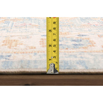 Pasargad Heritage Collection Power Loom L Blue and Ivory Area Rug (PFH-02 2.06X10) - 30'' x 120''