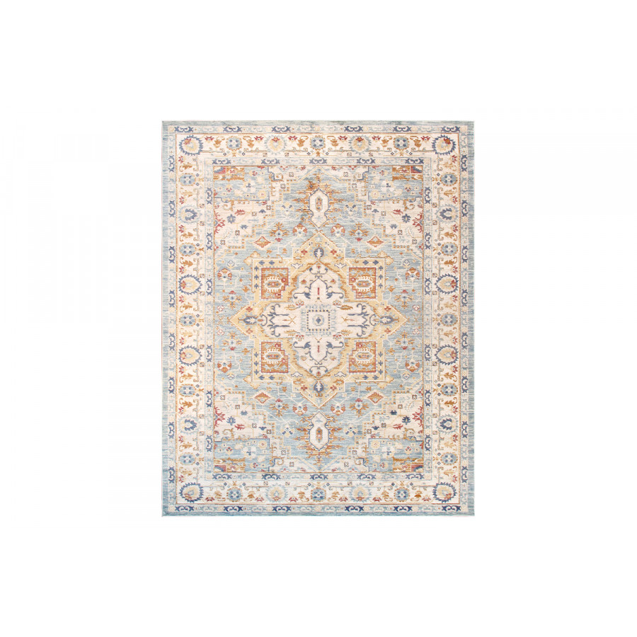 Pasargad Heritage Collection Power Loom L Blue and Ivory Area Rug (PFH-02 8X10) - 96'' x 120''