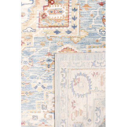 Pasargad Heritage Collection Power Loom Polypropylene/Polyester Area Rug - L. Blue/Ivory, 102" x 138" (pfh-02 9x12)