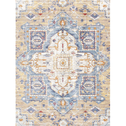 Pasargad - Heritage Collection Power Loom Polypropylene/Polyester Area Rug in Gold/Ivory, 120" x 168" (PFH-02GLD 10x14)