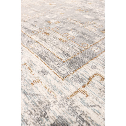 Pasargad - Heritage Collection Power-Loomed Polypropylene/Polyester Area Rug in Gray/Ivory, 120" x 168" (pfh-02sil 10x14)