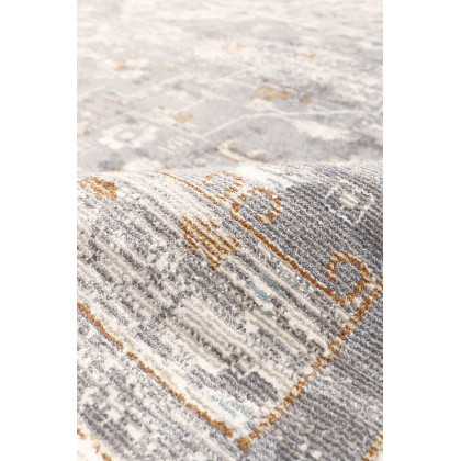 Pasargad - Heritage Collection Power-Loomed Polypropylene/Polyester Area Rug in Gray/Ivory, 120" x 168" (pfh-02sil 10x14)