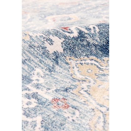 Pasargad Heritage Collection Power Loom L.Blue and Beige Area Rug (PFH-04 2.06X10) - 30'' x 120''