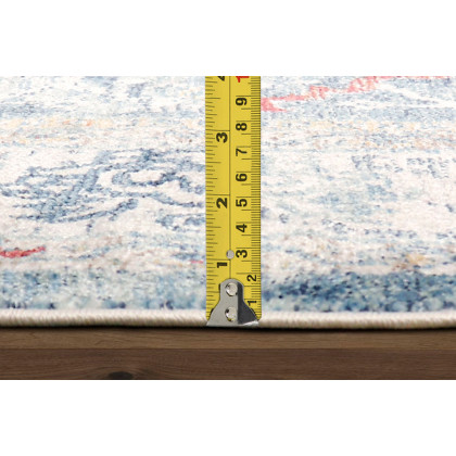 Pasargad Heritage Collection Power Loom L.Blue and Beige Area Rug (PFH-04 2.06X10) - 30'' x 120''