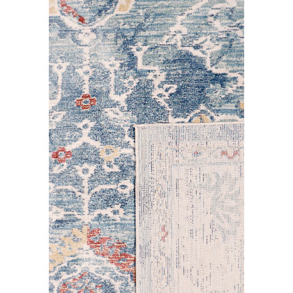 Pasargad Heritage Collection Power Loom L.Blue and Beige Area Rug (PFH-04 2.06X8) - 30'' x 96''
