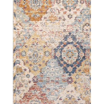 Pasargad Heritage Collection Power Loom Polypropylene/Polyester Area Rug - L. Blue/Multi, 30" x 120" (pfh-07 2.06x10)